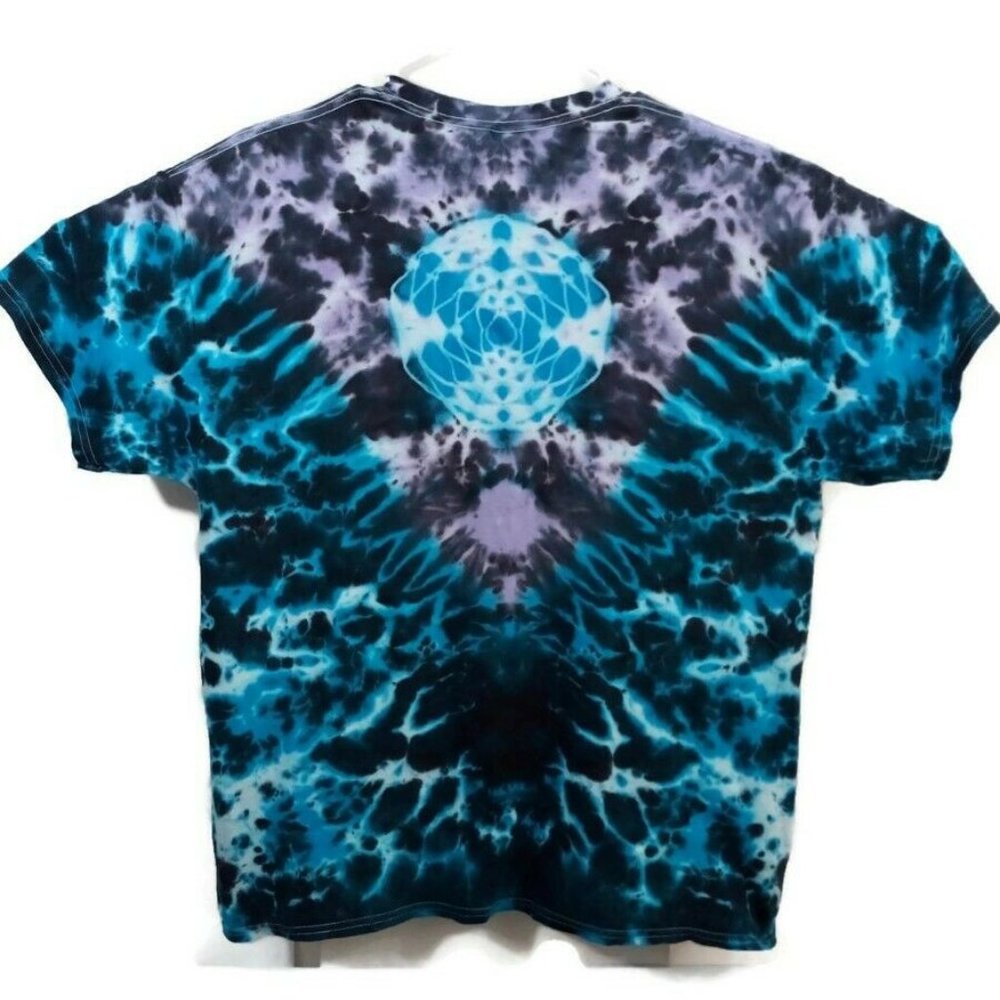 Hand Dyed Tie Dye Tee Cotton Jersey Shirt Adult XL - Picture 2 of 3